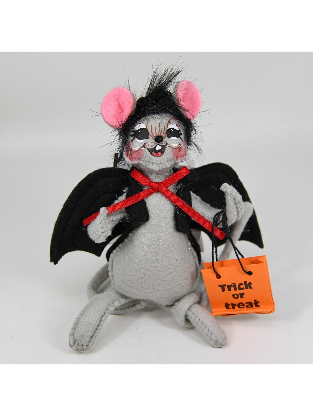 Halloween Dracula Mouse Trick or Treat Annalee Felt Doll Vampire Costume 5" 2015